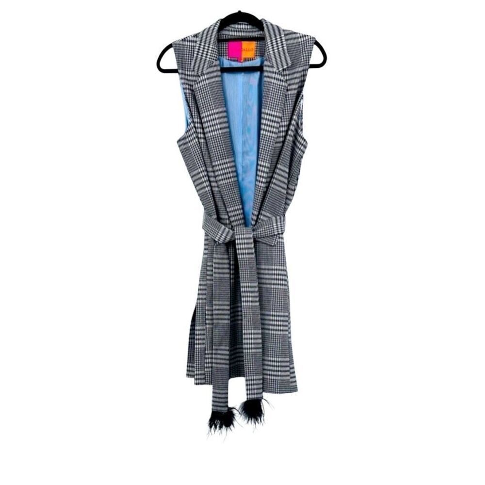 Vilagallo Vest Long Plaid - Picture 5 of 11